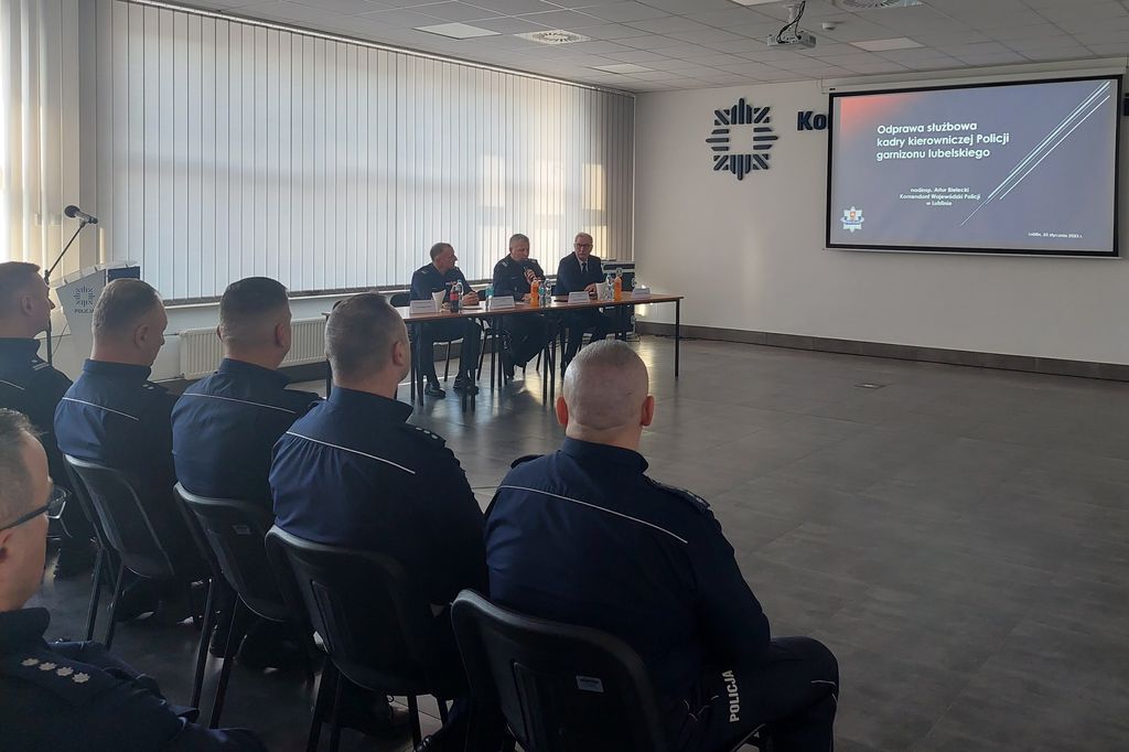 Roczna odprawa zamojskich policjantów Aktualności KMP Zamość