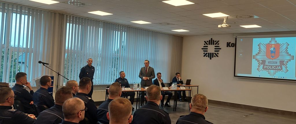 roczna odprawa służbowa Komendy Miejskiej Policji w Zamościu 