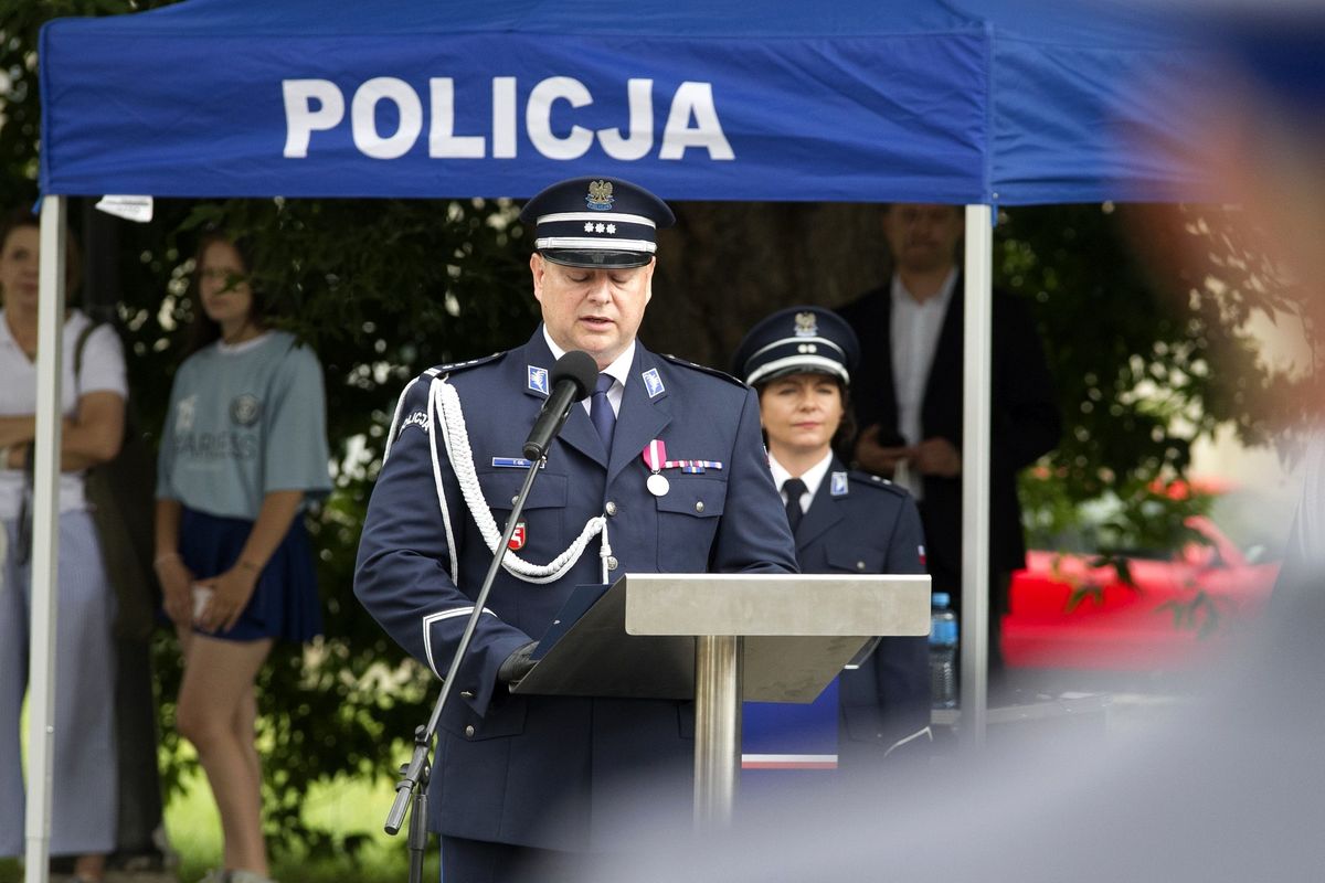 przemawia Komendant Wojewódzki Policji w Lublinie 