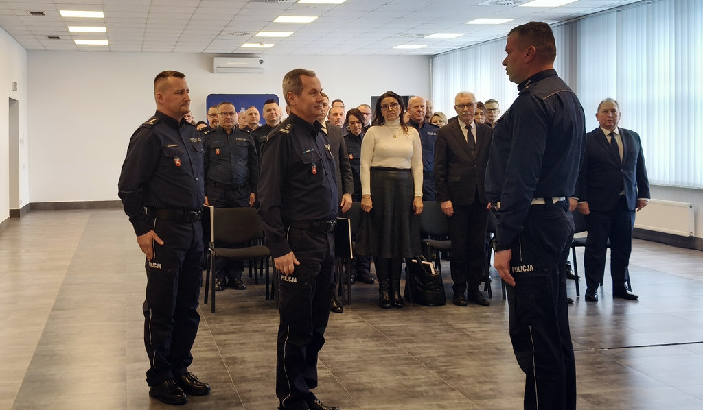 odprawa roczna w Komendzie Miejskiej Policji w Zamościu