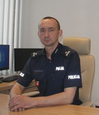 podinspektor Tomasz Halinowski pełniący obowiązki I Zastępcy Komendanta Miejskiego Policji w Zamościu