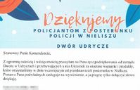 tekst podziękowań dla policjantów z Posterunku Policji w Nieliszu