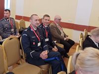 I Zastępca Komendanta Miejskiego Policji w Zamościu w czasie uroczystej gali