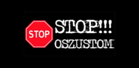 napis Stop Oszustom