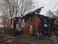 spalony dom jednorodzinny