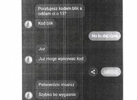 zdjęcie korespondencji prowadzonej za pośrednictwem komunikatora Messenger