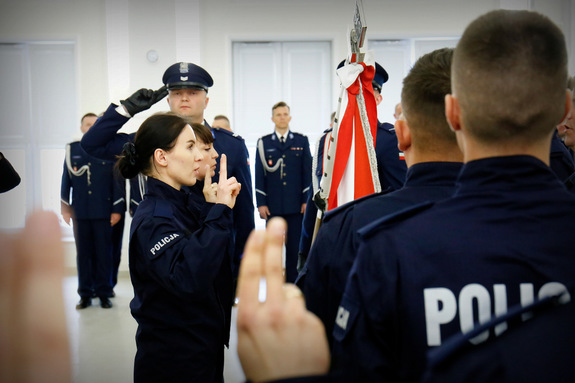 uroczystość mianowania nowych policjantów