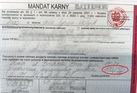 blankiet mandatu karnego