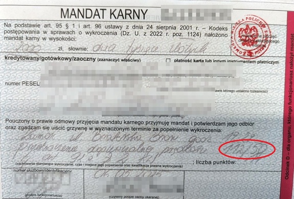 blankiet mandatu karnego