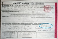 blankiet mandatu karnego