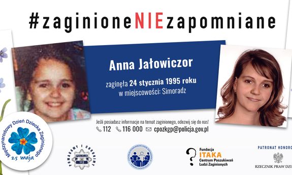 plakat akcji Zaginione NIE zapomniane