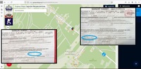 kolaż zdjęć dwa blankiety mandatów karnych na tle krajowej mapy zagrożeń bezpieczeństwa