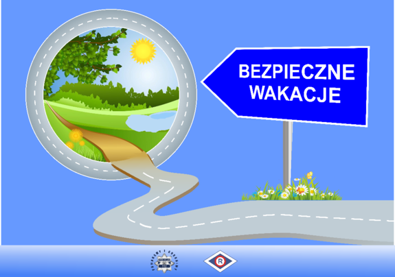 grafika bezpieczne wakacje