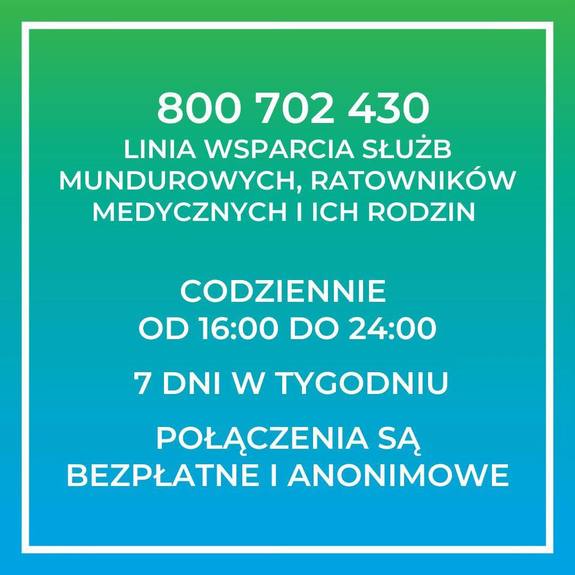 informacja na temat linii wsparcia