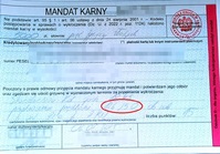 blankiet mandatu karnego