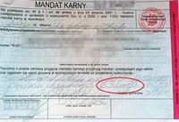 blankiet mandatu karnego