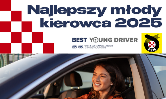 plakat konkursu Najlepszy młody kierowca 2025