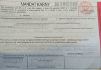 wypełniony blankiet mandatu karnego