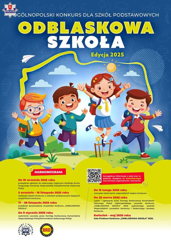 plakat kampanii Odblaskowa Szkoła