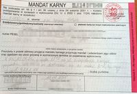 blankiet mandatu karnego