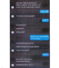zdjęcie wiadomości przesłanych komunikatorem internetowym