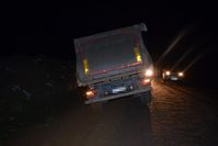 tył naczepy pojazdu ciężarowego