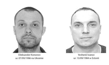 wizerunki dwóch mężczyzn poszukiwanych listami gończymi