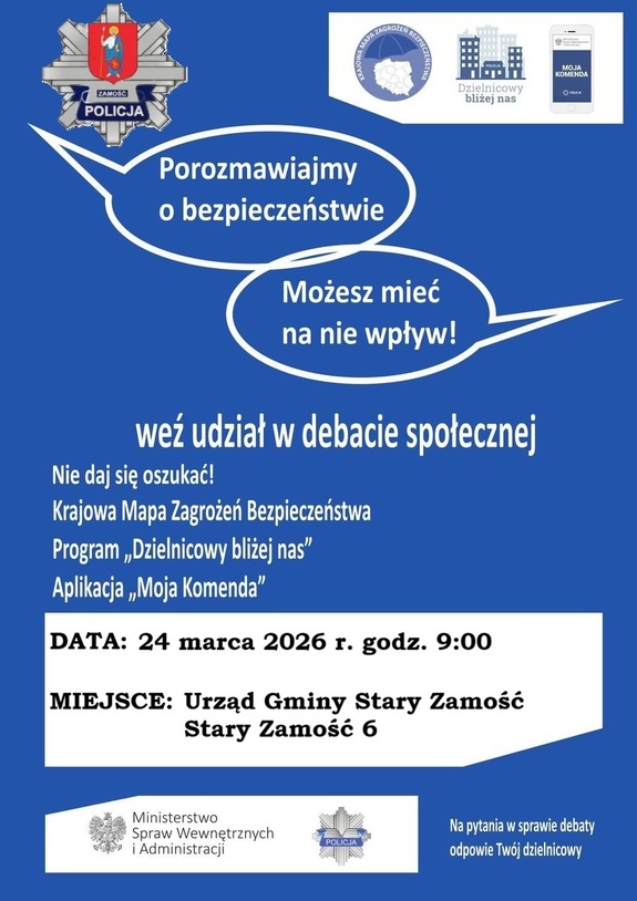 plakat zaproszenie na debatę