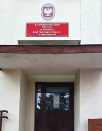 wejście do budynku Posterunku Policji w Skierbieszowie