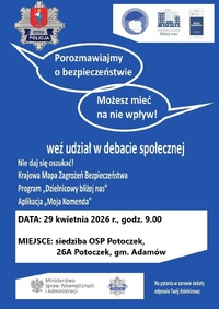 plakat zaproszenie na debatę