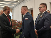 Komendant Miejski Policji w Zamościu gratuluje Panu Marcinowi Zamoyskiemu