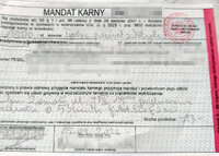 wypełniony blankiet mandatu karnego