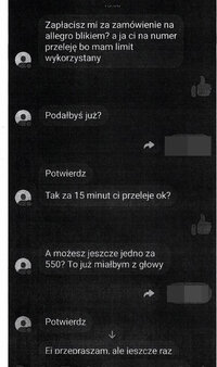 zdjęcie z korespondencji za pośrednictwem komunikatora