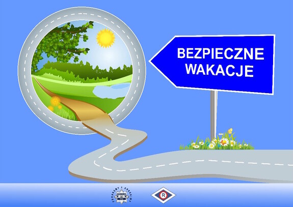 plakat bezpieczne wakacje