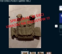 zdjęcie poglądowe kamizelki taktycznej i napis sprzedając w sieci zachowaj ostrożność