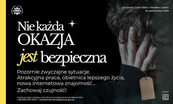 plakat Dnia Przeciwdziałania Handlowi Ludźmi